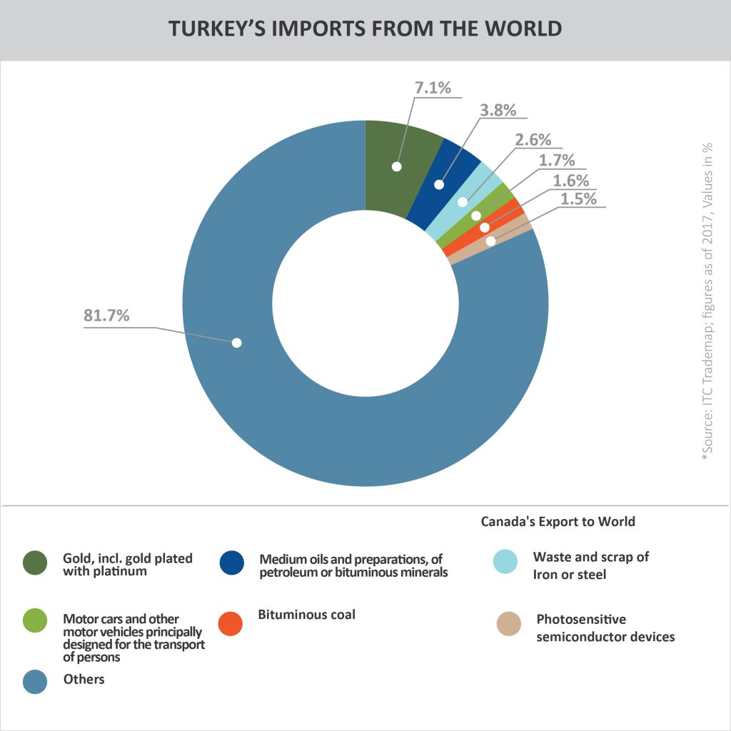 Turkey's imports from the World